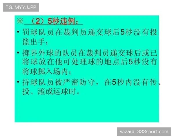 篮球底线规则详解：从界外球到进攻违例